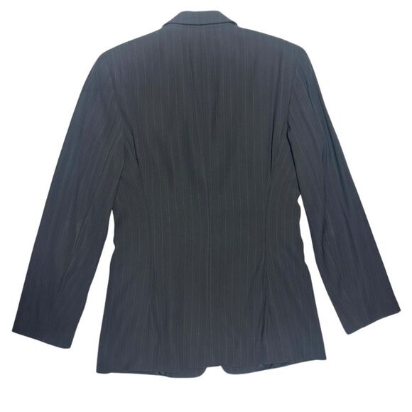 Lafayette 148 New York Black Pinstripe Blazer One Button Size 6 - Picture 4 of 9